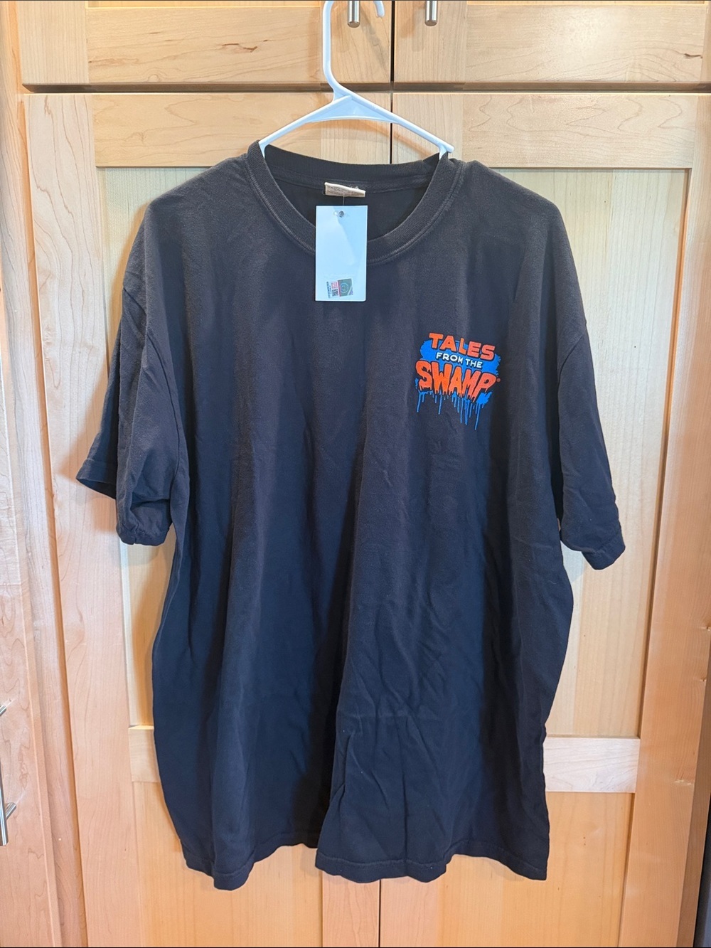 Tales From The Swamp Graphic Tee - Black with Orange/Blue Print Mens XL NWT